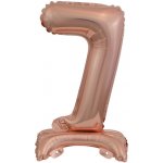 Amscan Balónek fóliový narozeniny číslo 7 růžovo zlaté 38 cm