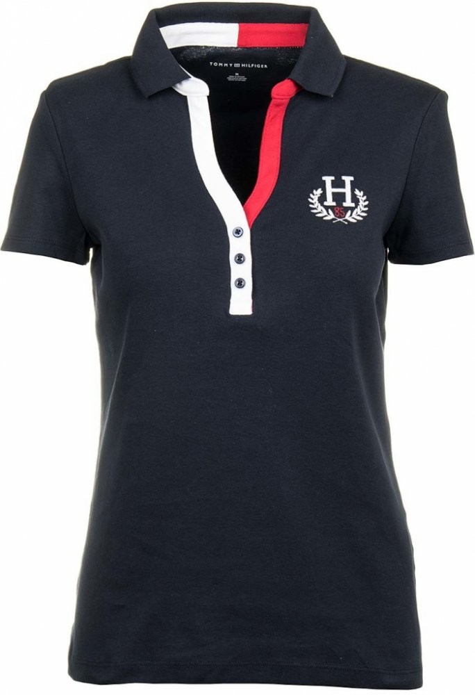 Tommy Hilfiger dámské polo tričko modré | Srovnanicen.cz