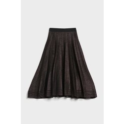 Karl Lagerfeld Lurex Knit Pleated Skirt černá