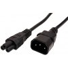 Napájecí kabel Lindy Kabel síťový prodlužovací k notebooku IEC320 C14 - C5 trojlístek černý 3m 4002888303422