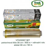 Výhodný balíček Fresh'n'Roll - Alobal 30cm / 50m + Potravinová fólie 30cm / 300m + náhradní role 30cm / 300m – Zboží Dáma
