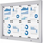 A-Z Reklama CZ Uzamykatelná vitrína do krytého venkovní prostředí Alpha pro prospekty 8 x A4 - Stříbrná – Hledejceny.cz