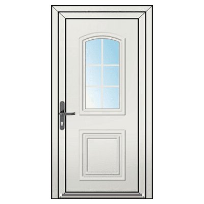 OknaDvereNaMiru.cz Vchodové dveře 3D Vera 3 bílá 110 x 205 cm – Zboží Mobilmania