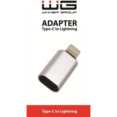 Adaptér WG USB-C na Lightning, stříbrná – Zboží Mobilmania