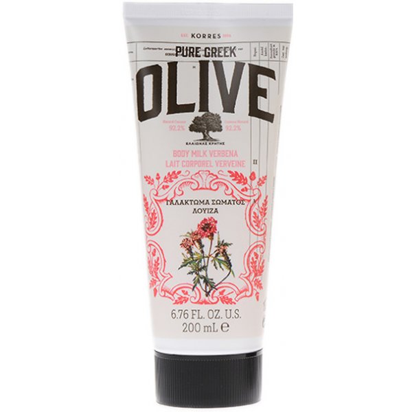 Tělové mléko Korres Pure Greek Olive hydratační tělové mléko s řeckým extra panenským olivovým olejem s vůní verbeny 40 ml