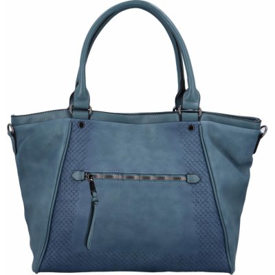 Moderní koženková kabelka Elisa modrá – Zboží Mobilmania