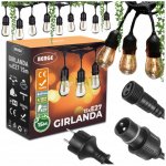 BERGE Zahradní girlanda 15m + 16x 1W LED žárovka – Hledejceny.cz