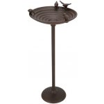 Esschert Design Napajedlo pro ptáky na noze Stripe 60 x 27 cm litina hnědá – Zboží Dáma