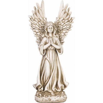 MagicHome Vianoce Dekorace MagicHome, Anděl modlící se, polyresin, na hrob, 16,5x10x36 cm – Hledejceny.cz