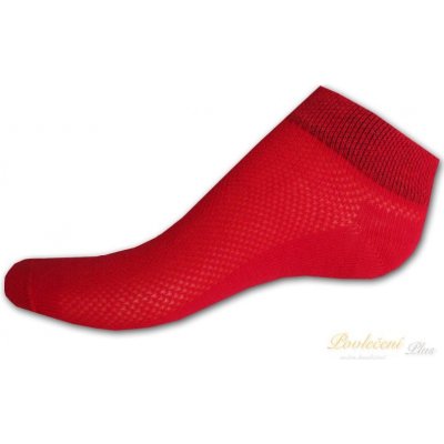 Nepon Dětské kotníkové ponožky Mřížka červená