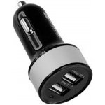 Nabíječka do auta HC-C27 2×USB, černá 12/24V