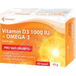 Noventis Vitamín D3 1000 IU + OMEGA-3 200 mg 60 kapslí – Hledejceny.cz