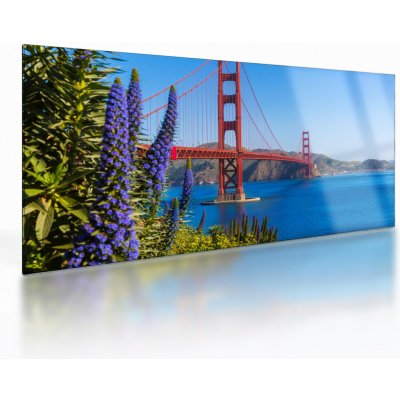 Skleněný obraz - Golden Gate Bridge, San Francisco, jednodílný 100x50 cm na skle – Hledejceny.cz