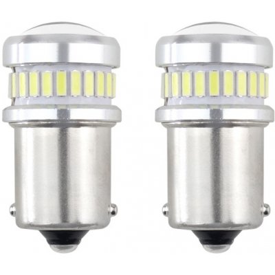 CANBUS 3014 LED žárovky 24 x SMD + 3030 6 x SMD 1156 (R5W, R10W) P21 Bílá, 12 V / 24 V. | Zboží Auto