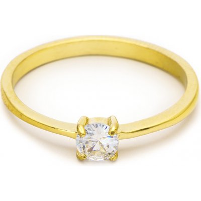 Bruno zásnubní prsten GOLD s kamínkem S4383 – Zboží Dáma