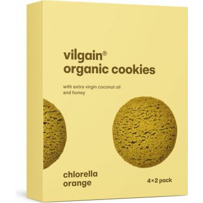 Vilgain Cookies BIO chlorella a pomeranč 135 g – Zboží Dáma