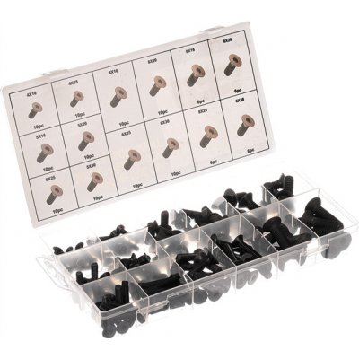 Sada zápustných šroubů 124 ks 31961 – Zboží Mobilmania