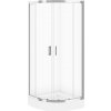 Sprchové kouty CERSANIT Půlkruhový sprchový kout ARTECO 80x190 průhledné sklo S157-001