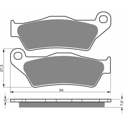 Dp Brakes brzdové desky DP jako GF 031 – Hledejceny.cz