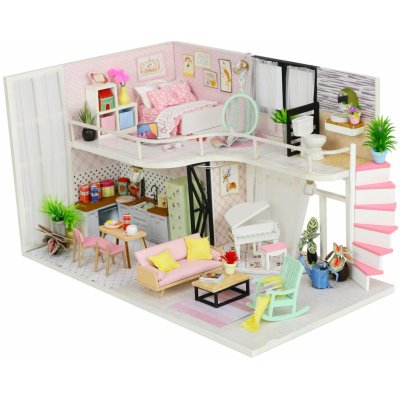 Dvěděti miniatura domečku Dům Anniny růžové melodie 2DM035 – Zboží Dáma