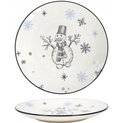 HIT Keramický dezertní talíř 19cm sněhulák – Zboží Dáma