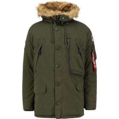 Alpha Industries bunda Polar Jacket olivová tmavá – Zbozi.Blesk.cz