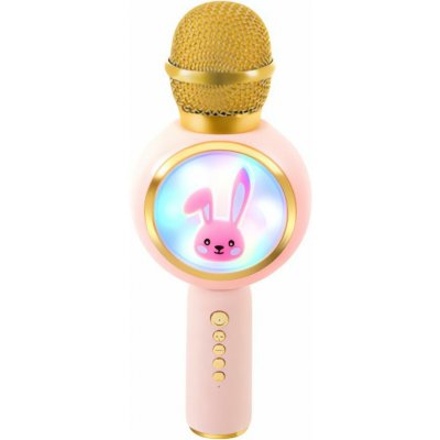Izoxis 27048 Bezdrátový Karaoke Bluetooth mikrofon králiček 800mAh růžový – Zboží Dáma