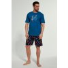 Pánské pyžamo Cornette 326/124 Caribbean pánské pyžamo krátké modré