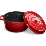 Hrnec s víkem litina smalt 3,5l 24 cm červený Grand feu FEUMRED – Sleviste.cz