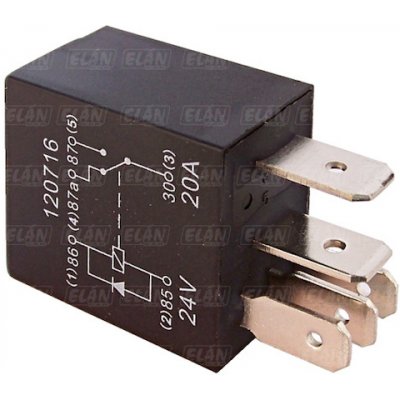 Přepínací mikro relé - 24V 20A - s diodou | Zboží Auto