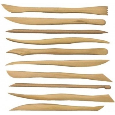 Špachtle dřevěné modelovací ,sada10ks – Sleviste.cz