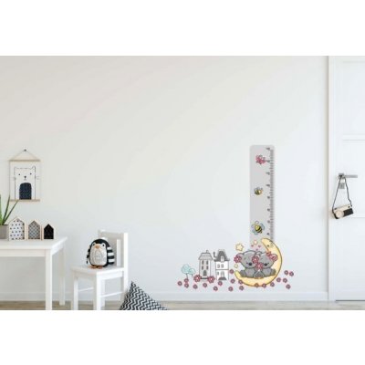 DumDekorace Úžasná dětská nálepka na zeď pro děti pravítko do dětského pokoje 40 x 120 cm – Zboží Mobilmania