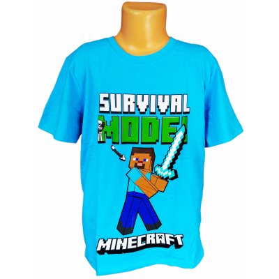 Fashion UK Chlapecké tričko MINECRAFT krátký rukáv modré – Zbozi.Blesk.cz