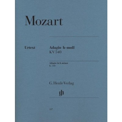 Adagio In B Minor KV 540 noty pro klavír od Wolfgang Amadeus Mozart