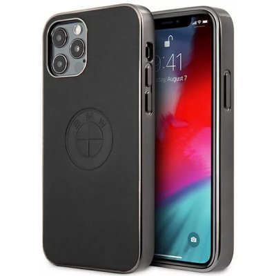 Pouzdro Case BMW iPhone 12 Pro Max černé hardcase Leather Emboss – Sleviste.cz