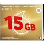 Vodafone SIM Předplacená karta 30 Zlatá karta 15GB (10GB + 5GB ZDARMA) + 50 Kč kredit Forma SIM: eSIM – Zboží Živě