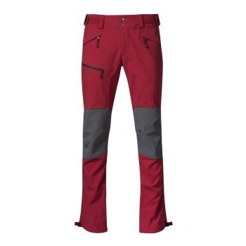 Bergans FJORDA Trekking HYBRID pants softshellové kalhoty červené