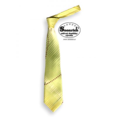 Soonrich kravata zelená vzorovaná kvz005
