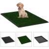 Autovýbava Shumee Toaleta pro psy s nádobou a umělou trávou zelená 76 x 51 x 3 cm WC