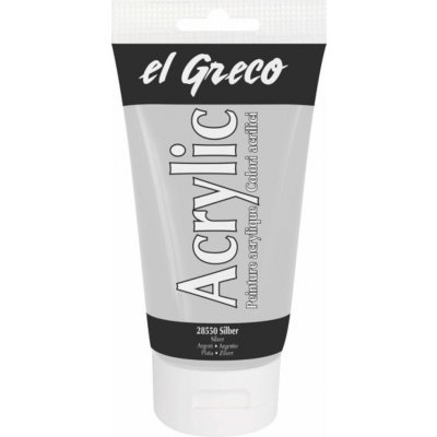 El Greco akrylová barva stříbrná 150 ml – Hledejceny.cz