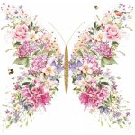 Ppd GmbH Ubrousek 33x33cm Motýl s květy – Zbozi.Blesk.cz