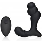 Shots Ouch! Stacked Vibrating Prostate Massager with Remote Control Black silikonový vibrátor na prostatu s dálkovým ovládáním 11,2 x 3,7 cm – Zboží Dáma