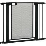 Pawhut Zábrana pro psy do dveří s brankou 75-103 x 76 cm černá – Zboží Dáma