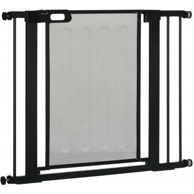 Pawhut Zábrana pro psy do dveří s brankou 75-103 x 76 cm černá – Zboží Dáma