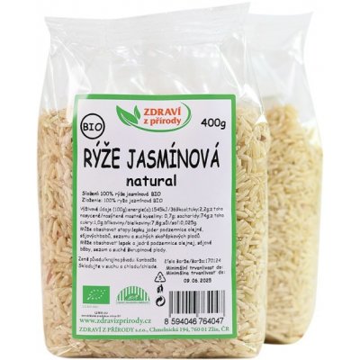 Zdraví z přírody Rýže jasmínová Natural 400 g