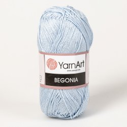 YarnArt Pletací / háčkovací příze YarnArt BEGONIA 5351 středně modrá, jednobarevná, mercerovaná, 50g/169m