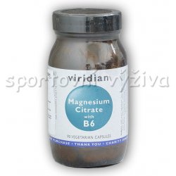 Viridian Nutrition Magnesium Citrate with Vitamin B6 90 kapslí Hořčík s vitamínem B6