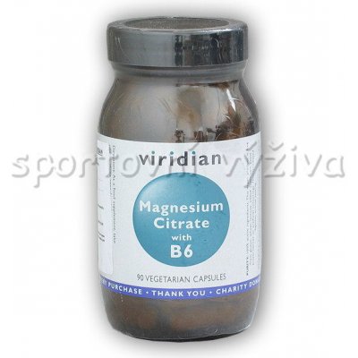 Viridian Nutrition Magnesium Citrate with Vitamin B6 90 kapslí Hořčík s vitamínem B6