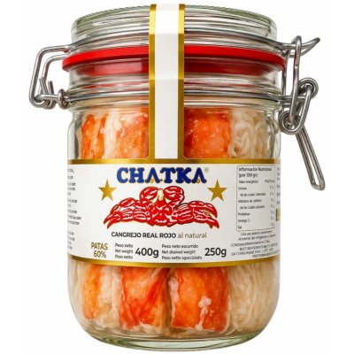 CHATKA Maso Kamčatského kraba 60% maso z nohou 40% kousky z těla 400 g – Zboží Dáma