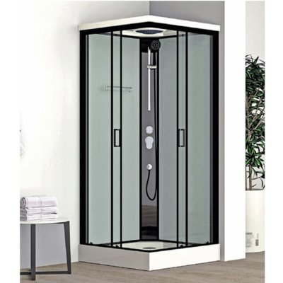 Roth Box sprchový Tavira 90x90x217, čtverec, black/transparent – Zbozi.Blesk.cz